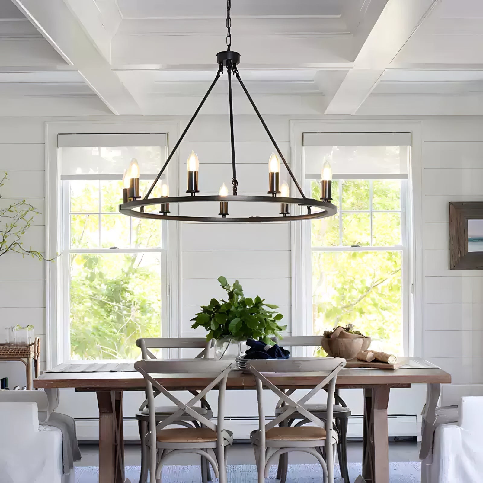 Isoran Industrial Iron Chandelier - Blowlighting