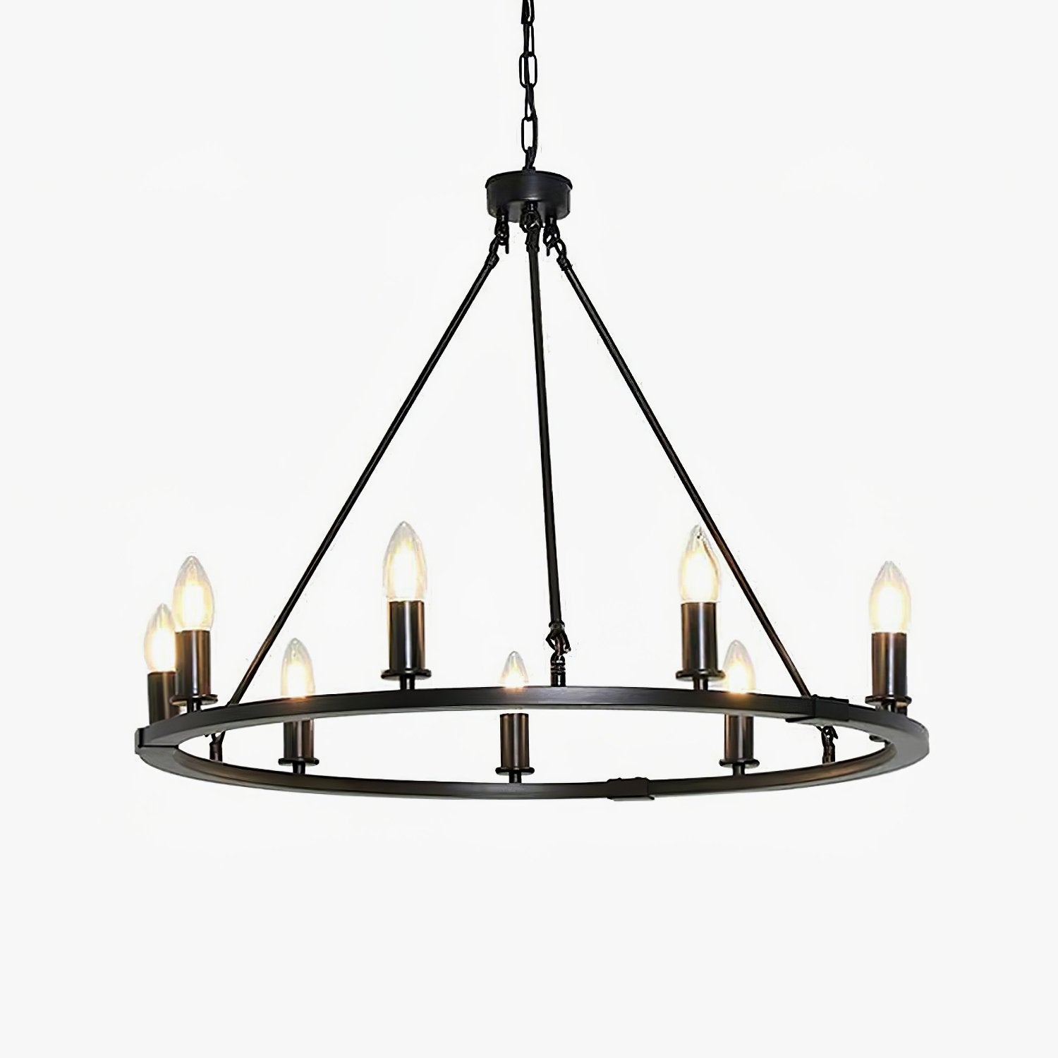 Isoran Industrial Iron Chandelier - Blowlighting