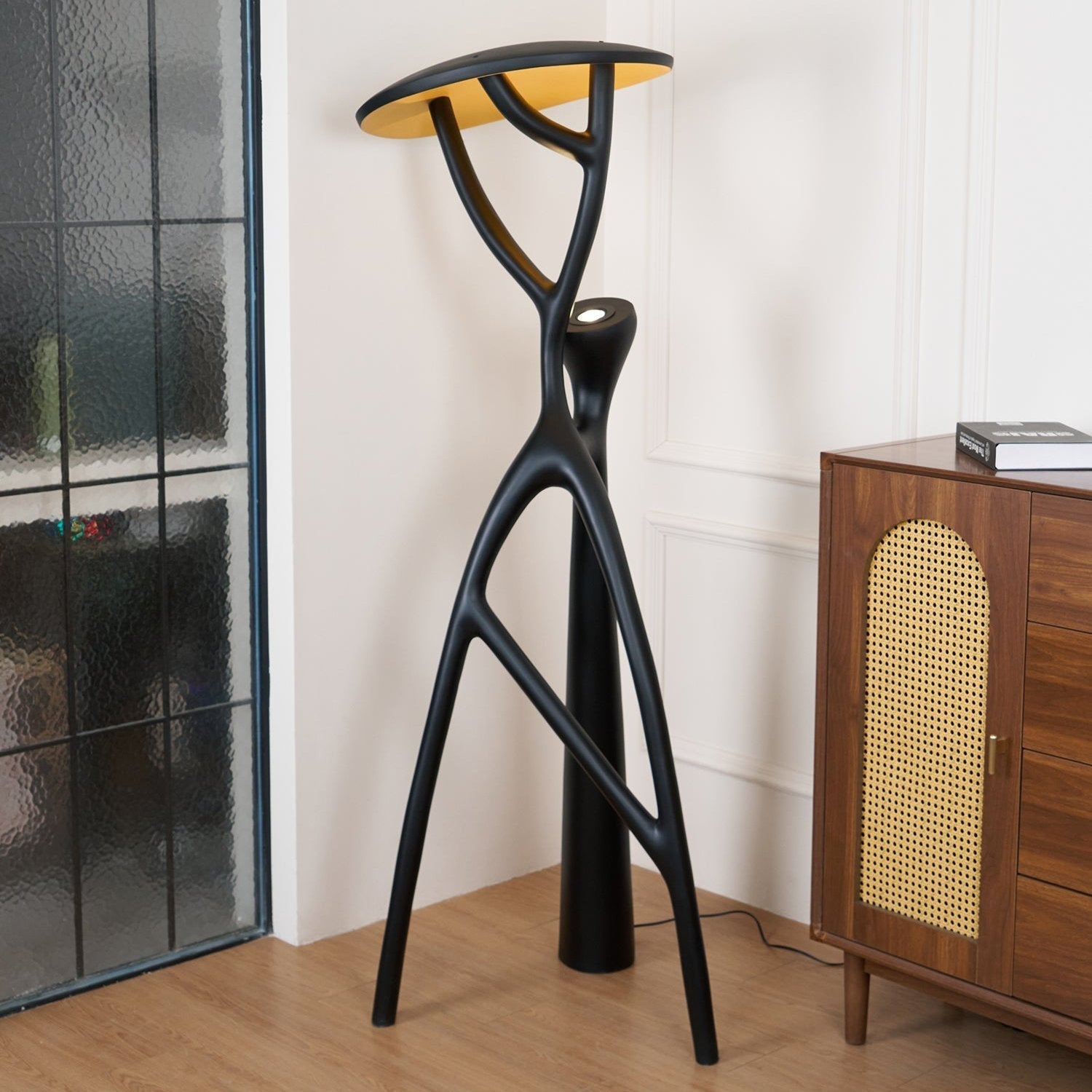 Black Sculpture Floor Lamp - Lamp Copper