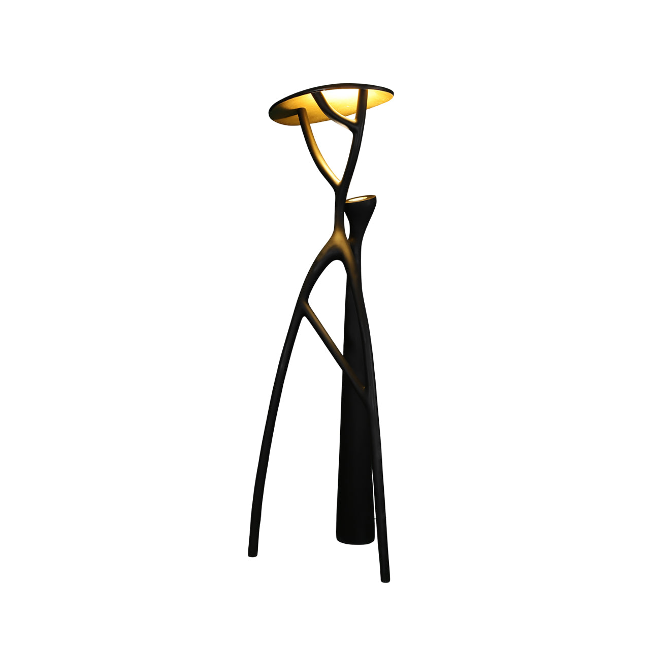 Black Sculpture Floor Lamp - Lamp Copper