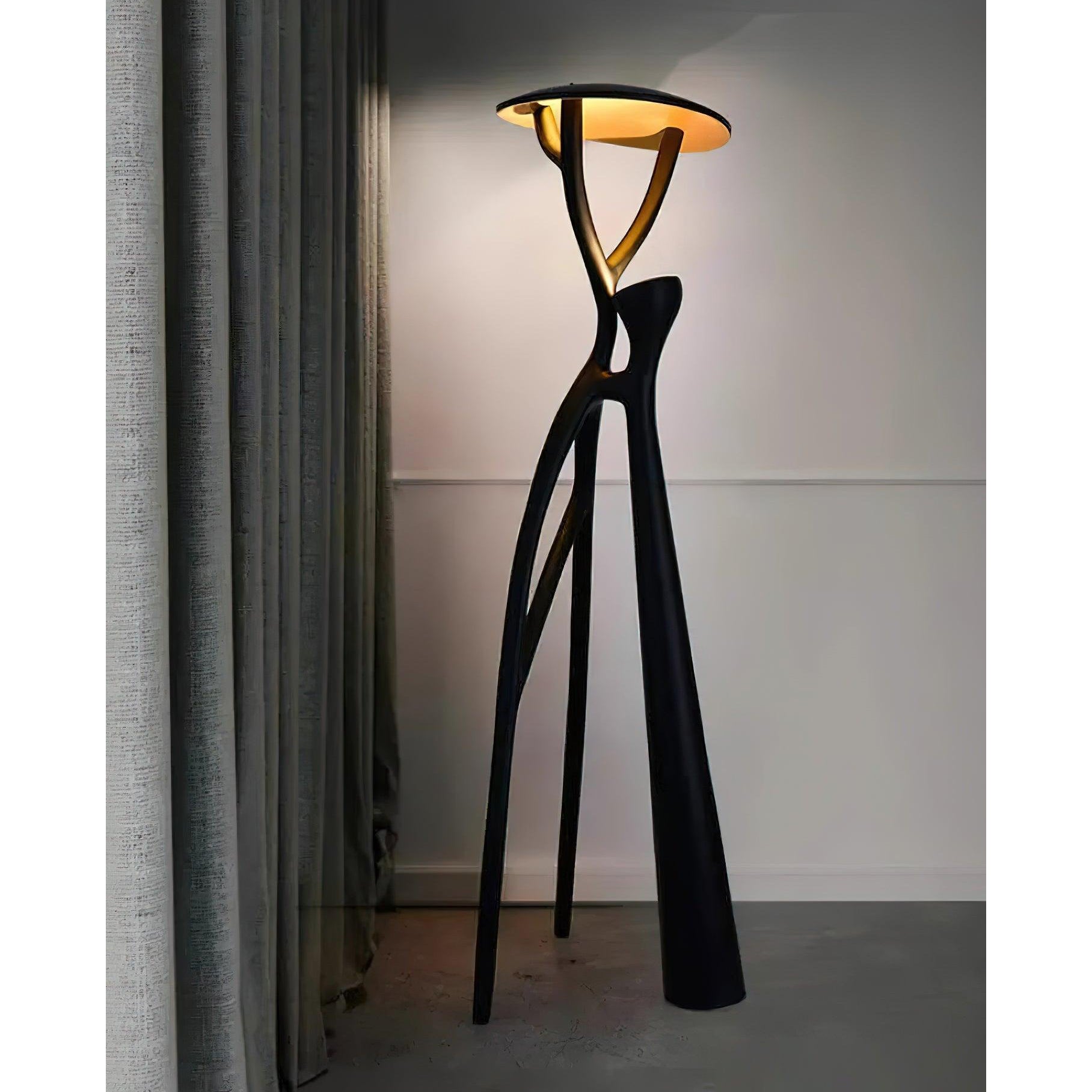 Black Sculpture Floor Lamp - Lamp Copper