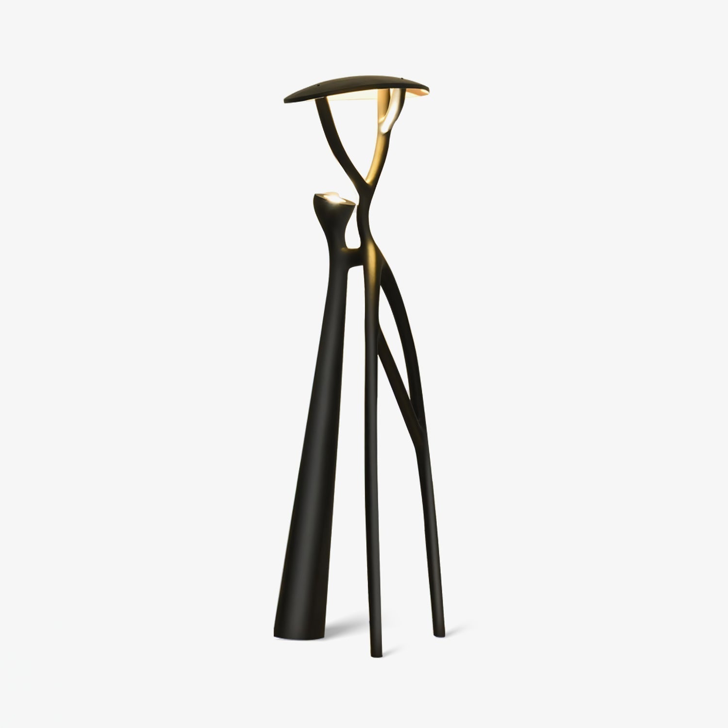 Black Sculpture Floor Lamp - Lamp Copper