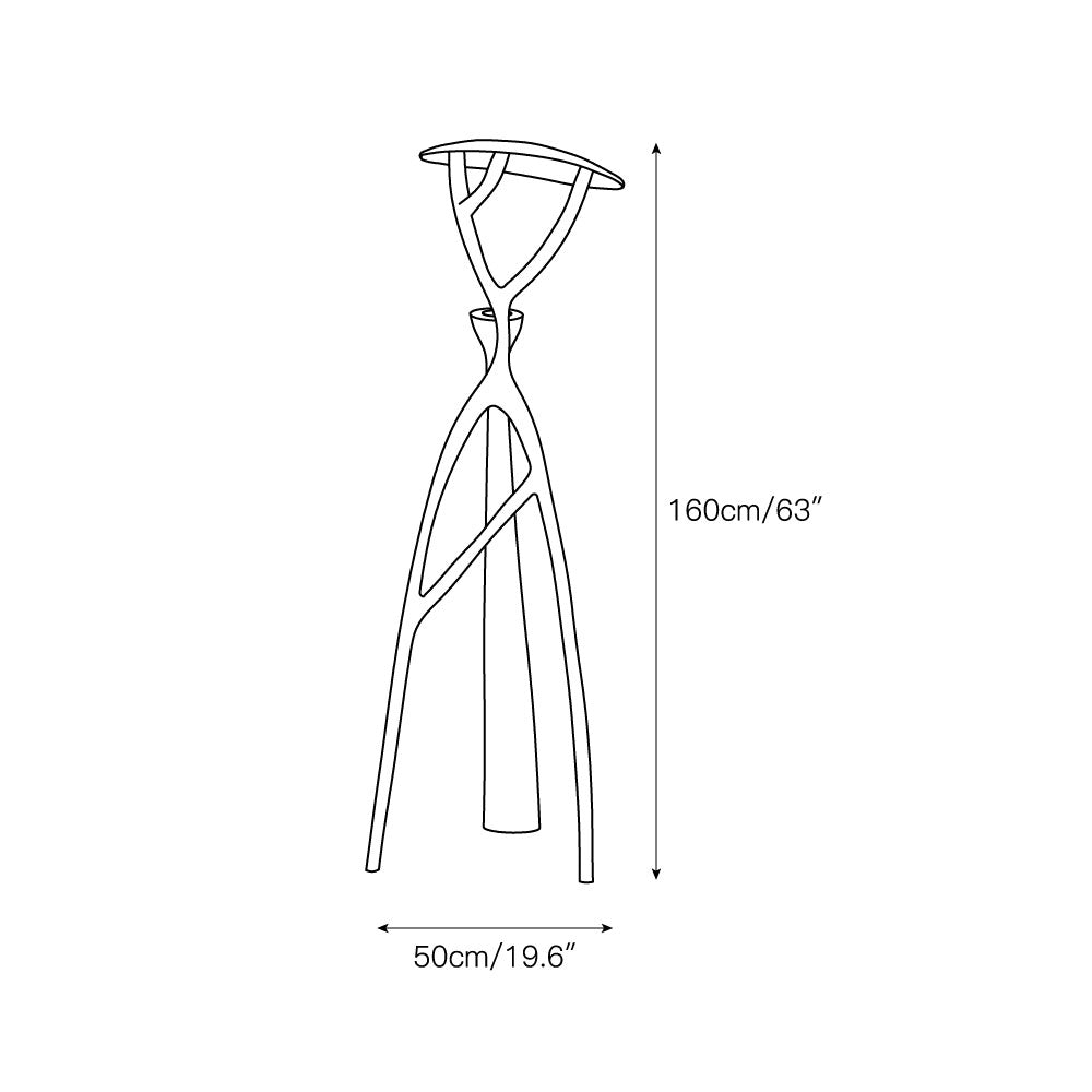 Black Sculpture Floor Lamp - Lamp Copper