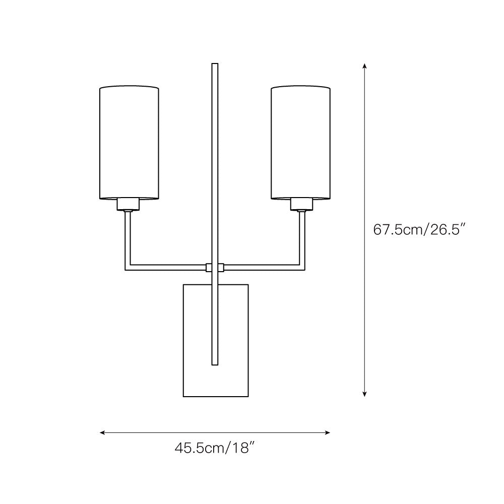 Qvistuvyj Modern Minimalist Metal Fabric Wall Lamp - Lamp Copper