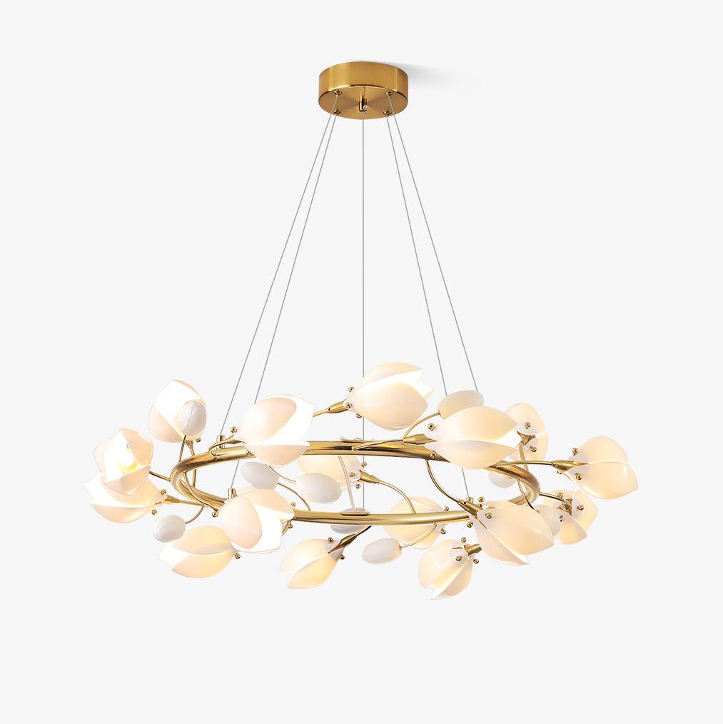 Porcelain Magnolia Chandelier - Blowlighting