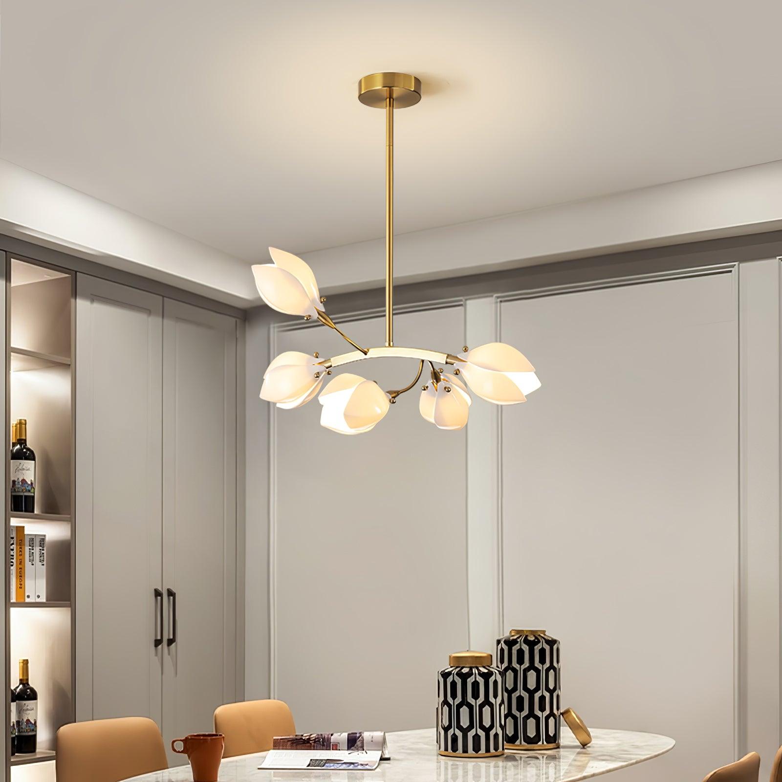 Porcelain Magnolia Chandelier - Blowlighting