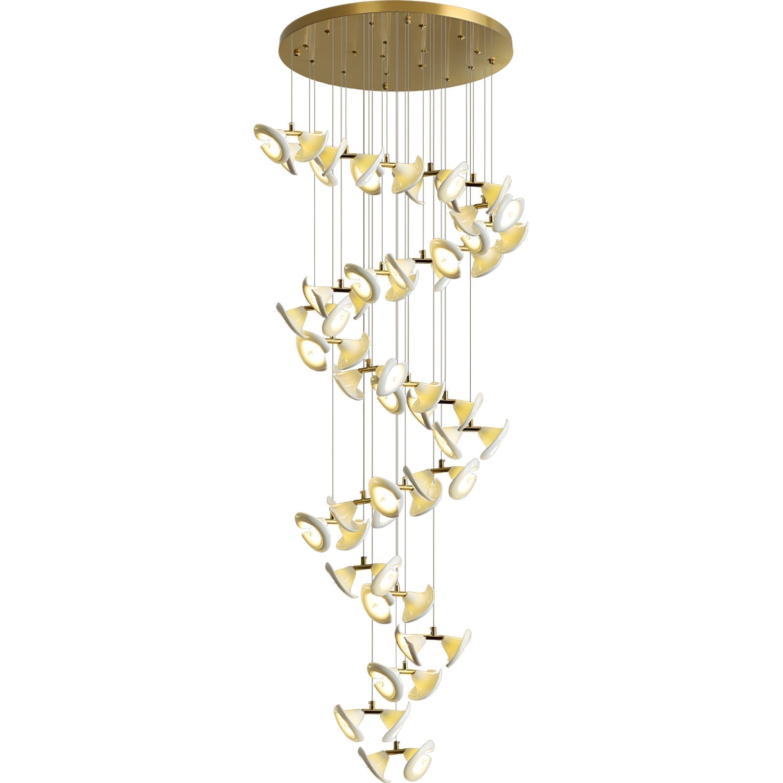Ernoreth Art Deco Ceramic Chandelier - Blowlighting