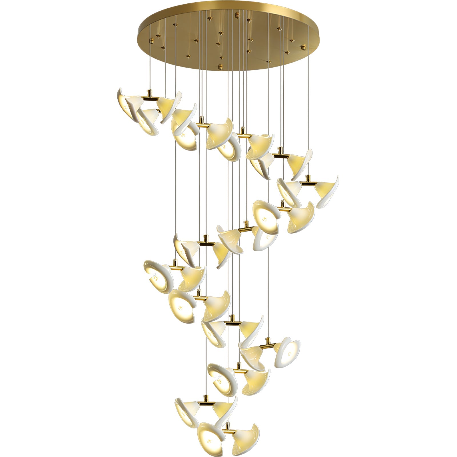 Ernoreth Art Deco Ceramic Chandelier - Blowlighting