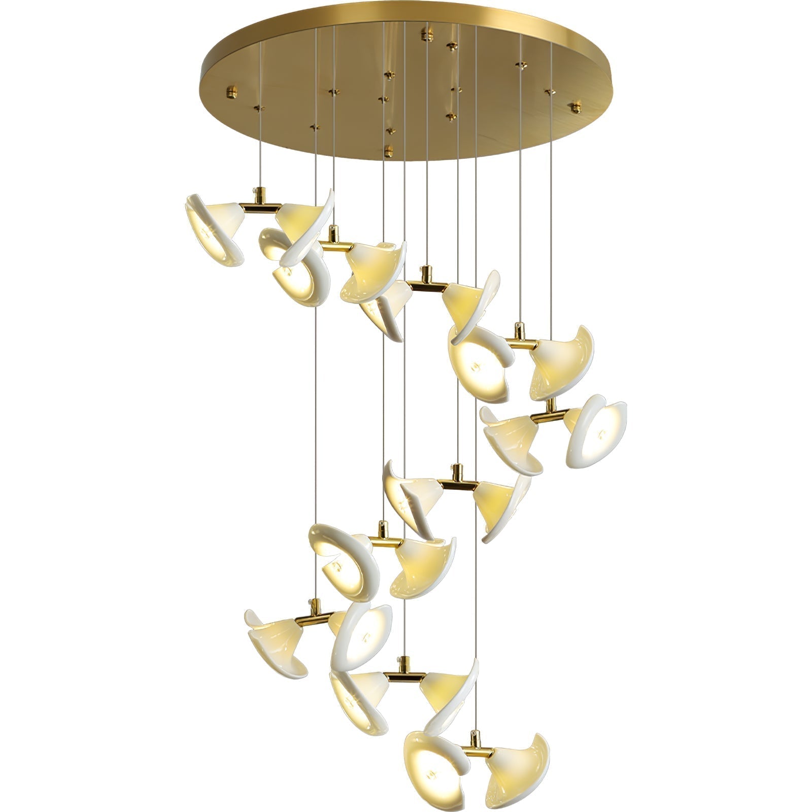 Ernoreth Art Deco Ceramic Chandelier - Blowlighting