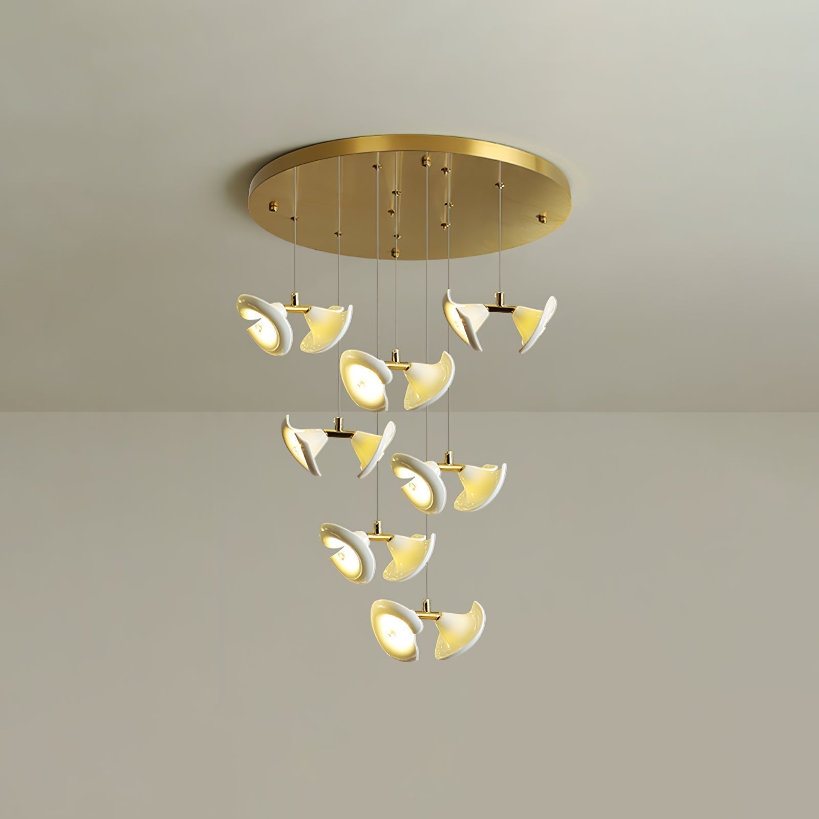 Ernoreth Art Deco Ceramic Chandelier - Blowlighting