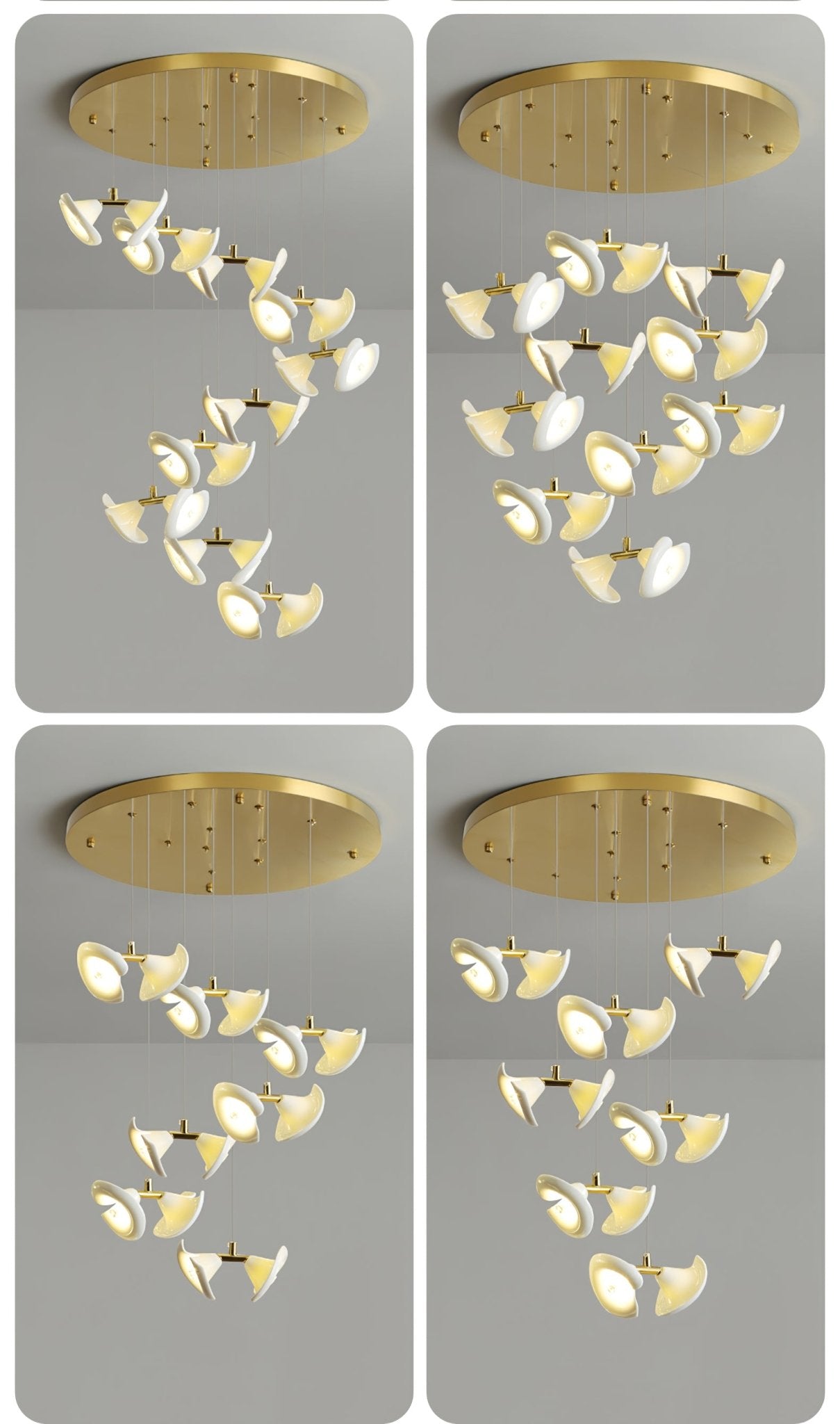 Ernoreth Art Deco Ceramic Chandelier - Blowlighting