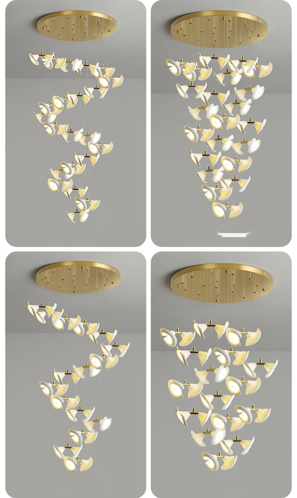 Ernoreth Art Deco Ceramic Chandelier - Blowlighting