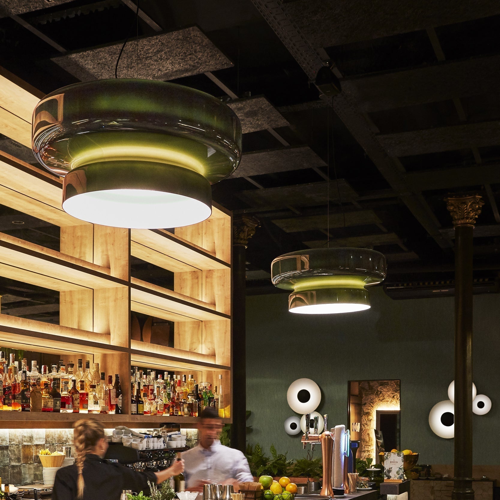 Xenuvyj Modern Minimalist Metal Glass Pendant Lamp - Lamp Copper