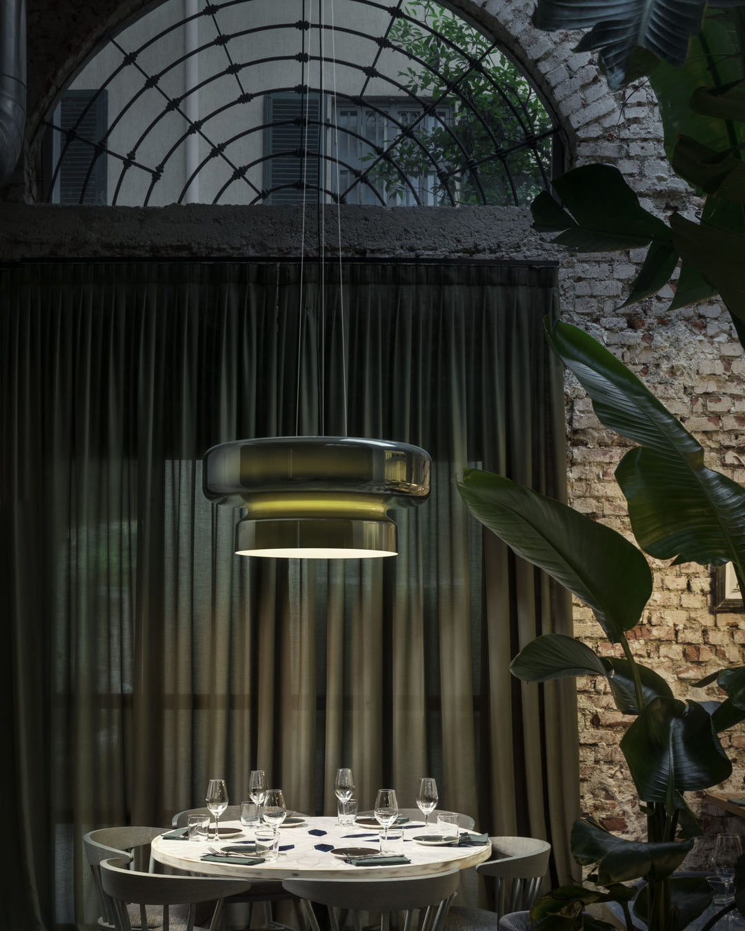 Xenuvyj Modern Minimalist Metal Glass Pendant Lamp - Lamp Copper