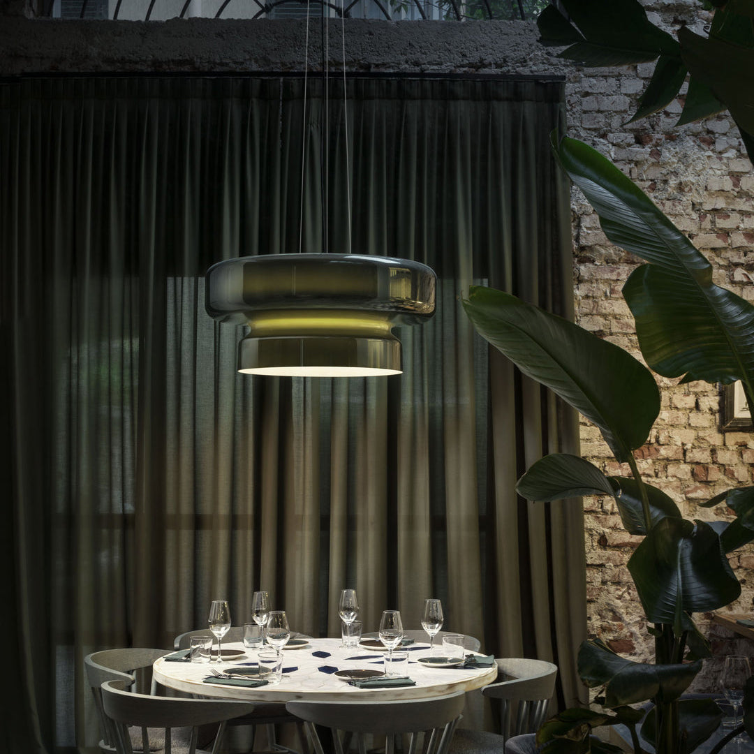 Xenuvyj Modern Minimalist Metal Glass Pendant Lamp - Lamp Copper