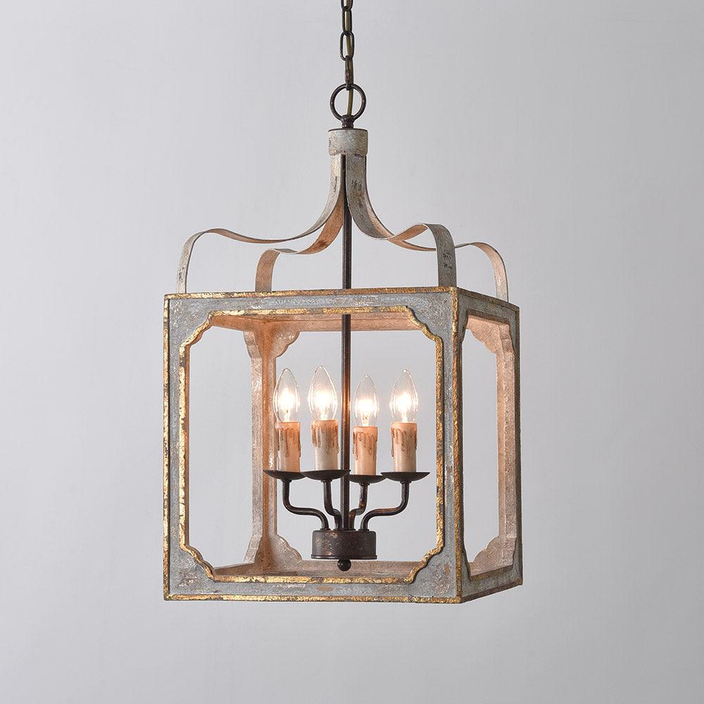 Boho Rustic Cube Chandelier - Blowlighting