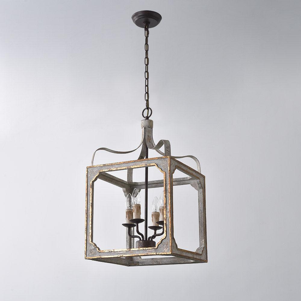 Boho Rustic Cube Chandelier - Blowlighting
