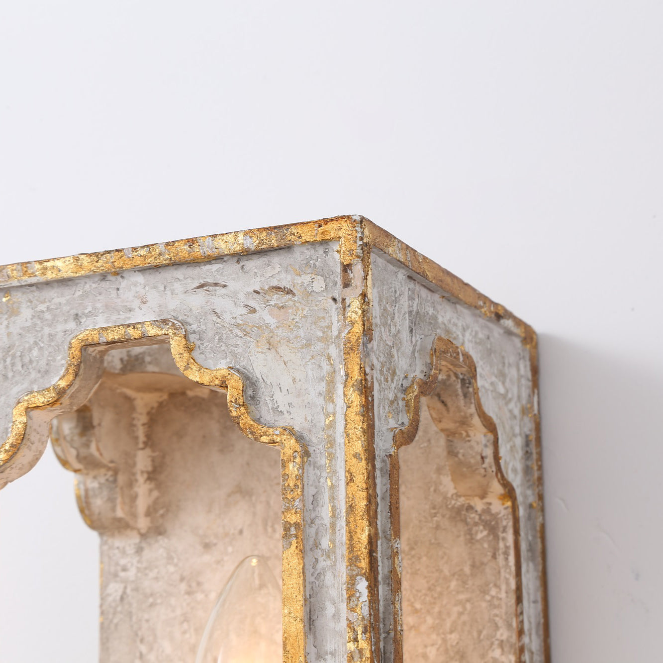 Vatnuvyd Rustic Cube Wooden Metal Sconce - Lamp Copper