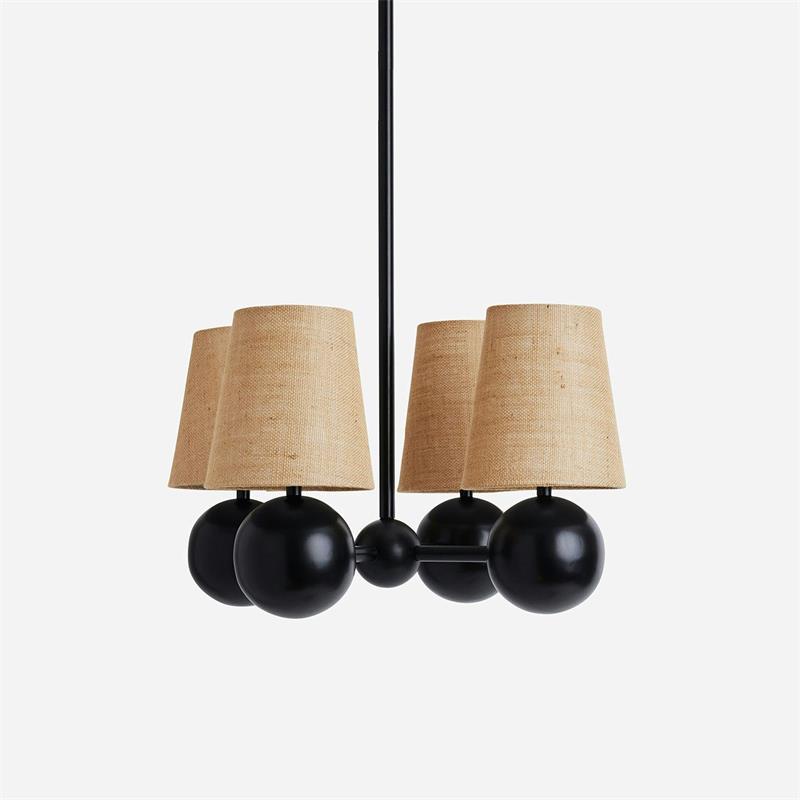 Aevuvyj Premium Elegance Brass Fabric Metal Chandelier - Lamp Copper