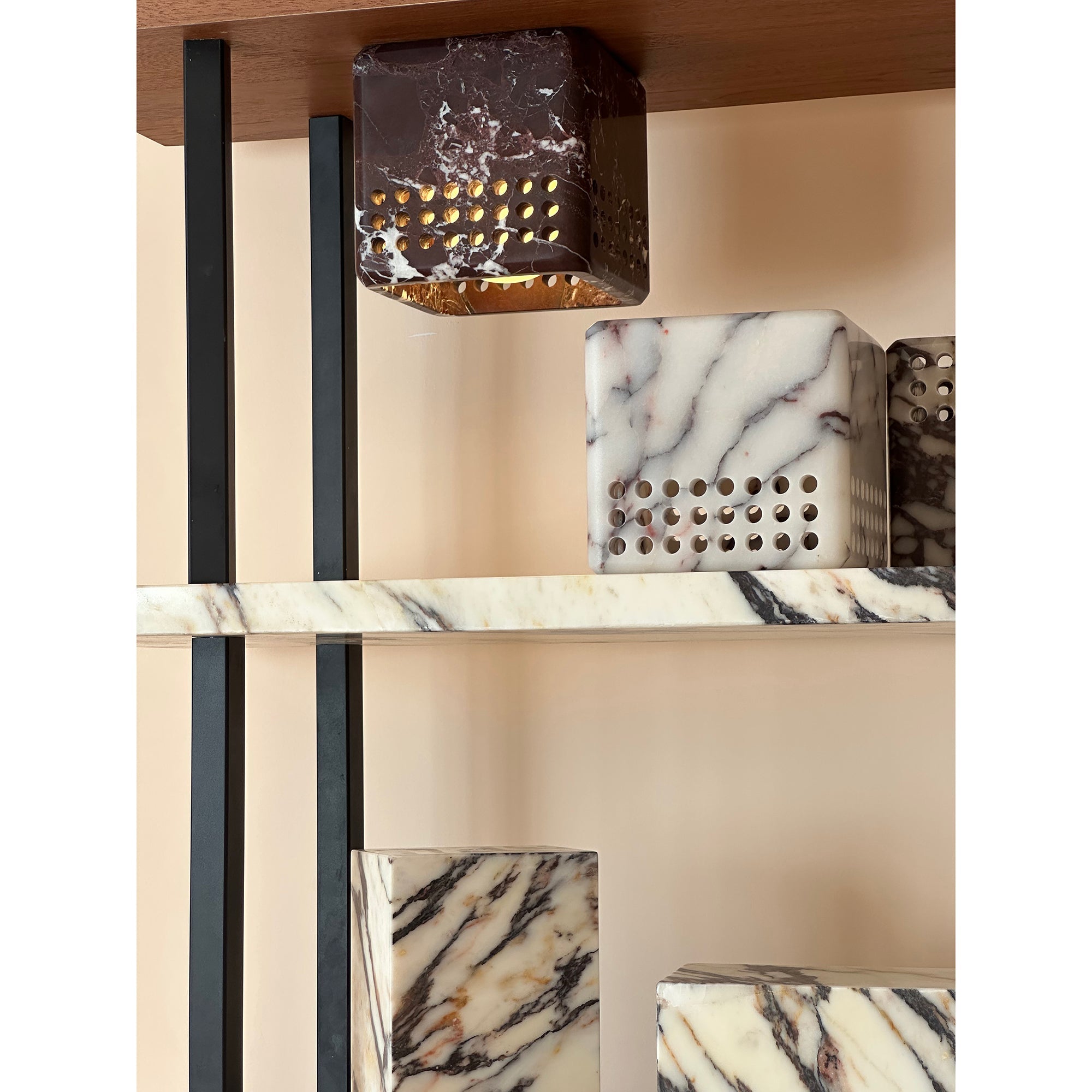 Bond Modern Minimalist Marble Ceiling Lamp - Lamp Copper