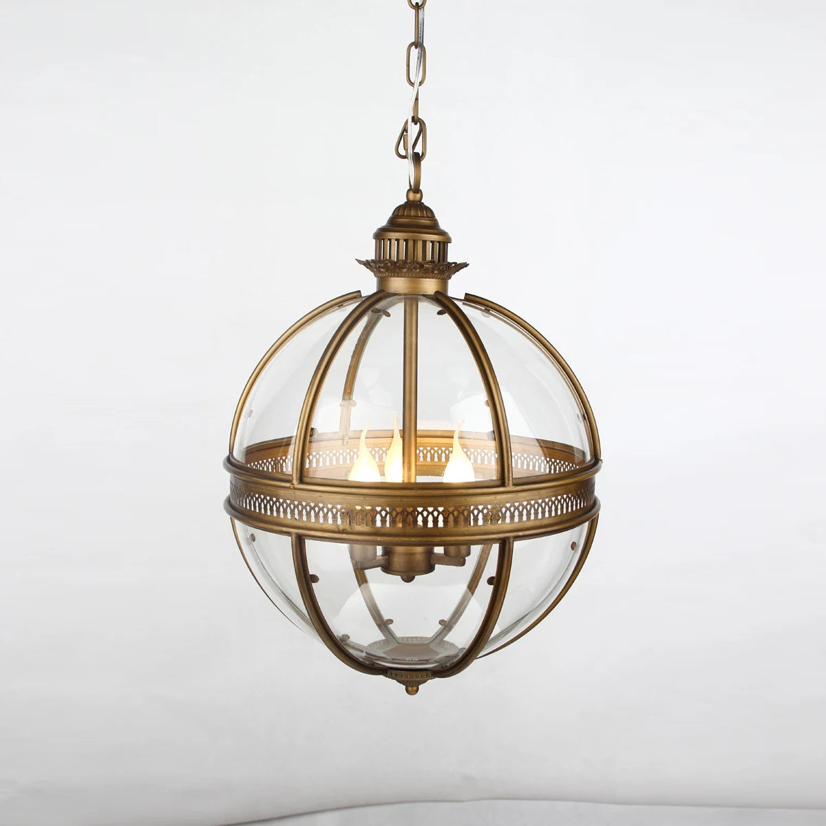 Svelte Vintage Industrial Metal Glass Pendant Light - Lamp Copper