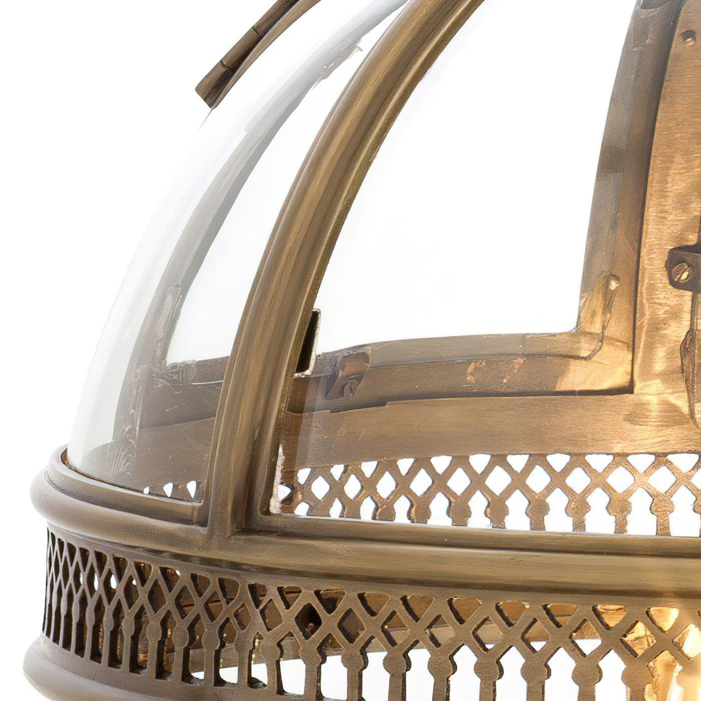 Svelte Vintage Industrial Metal Glass Pendant Light - Lamp Copper