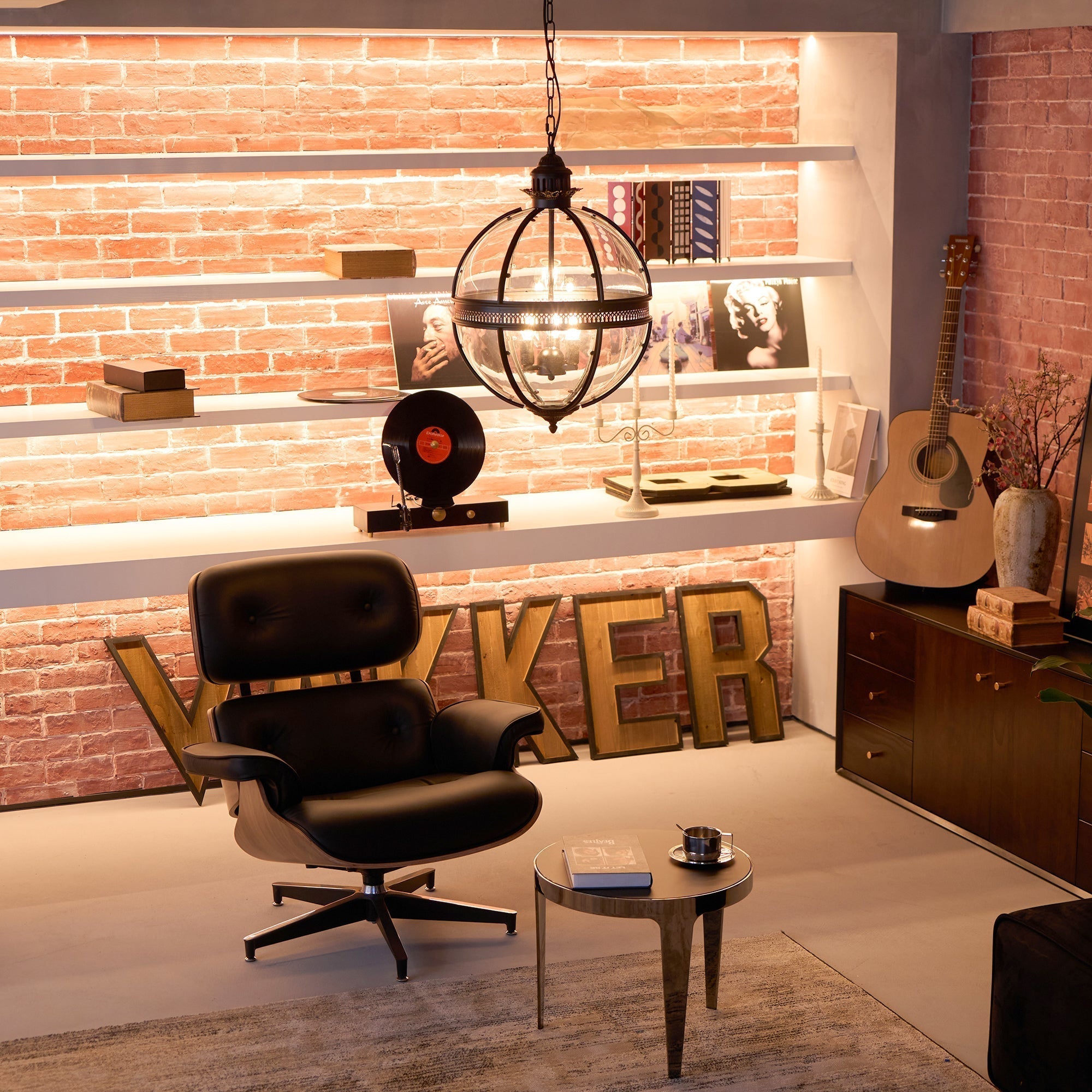 Svelte Vintage Industrial Metal Glass Pendant Light - Lamp Copper