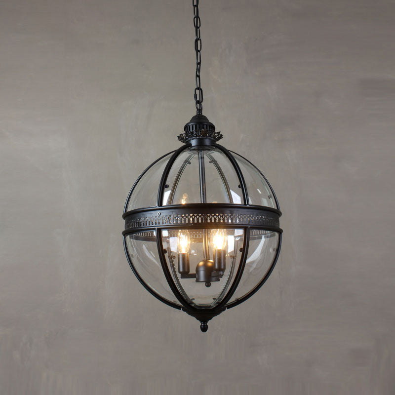 Svelte Vintage Industrial Metal Glass Pendant Light - Lamp Copper