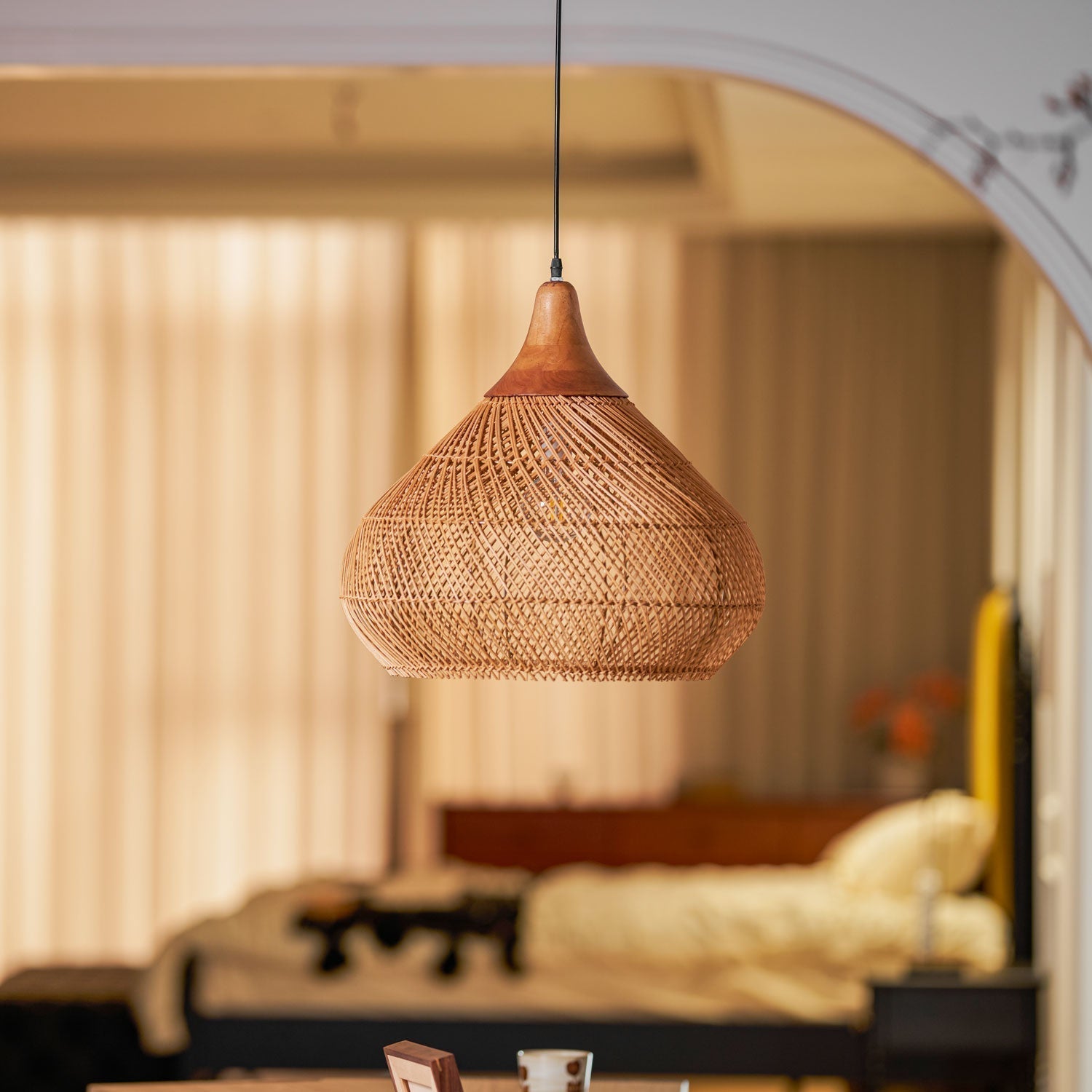 Braided Rattan Pendant Lamp - Blowlighting