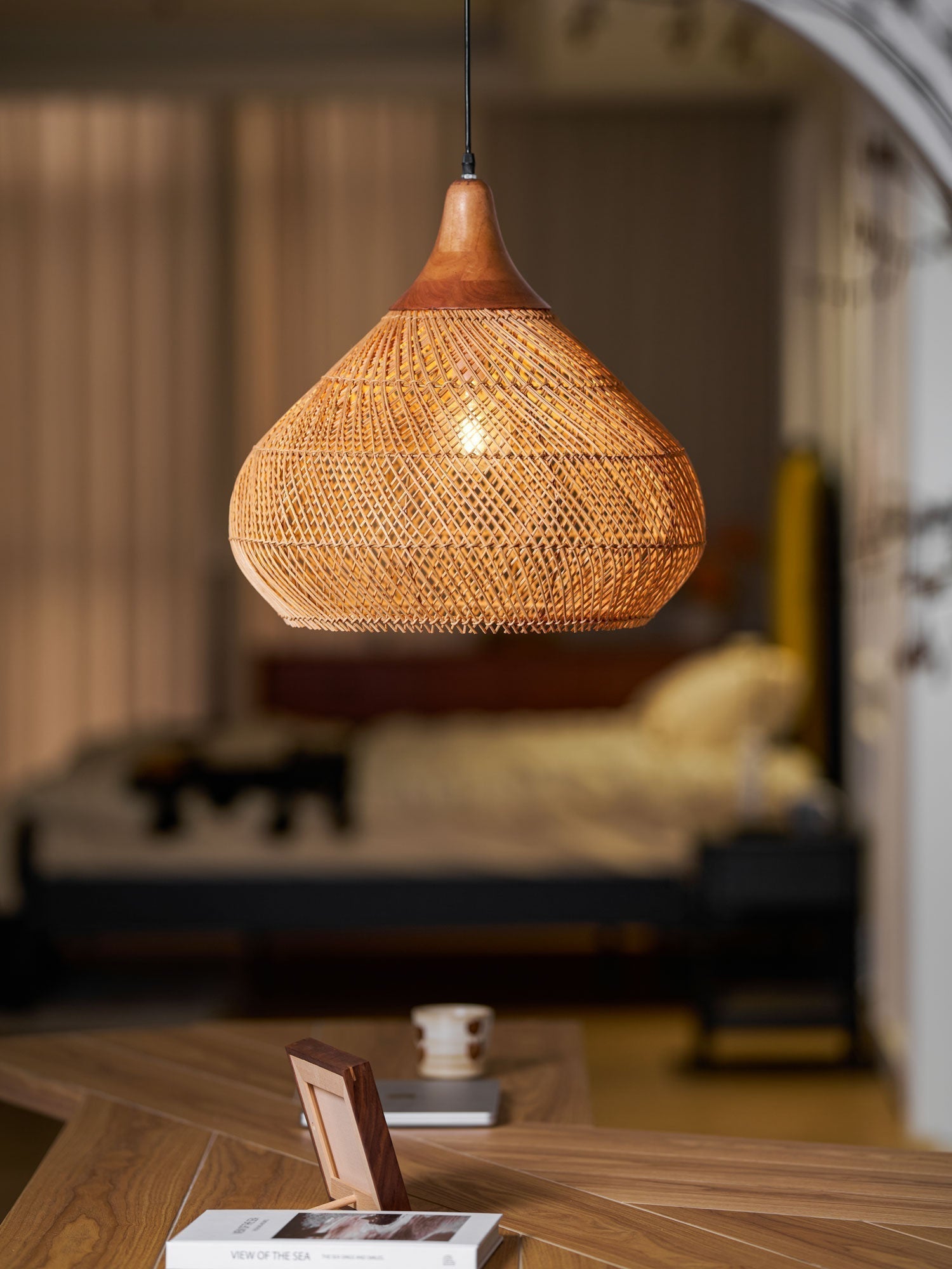 Braided Rattan Pendant Lamp - Blowlighting