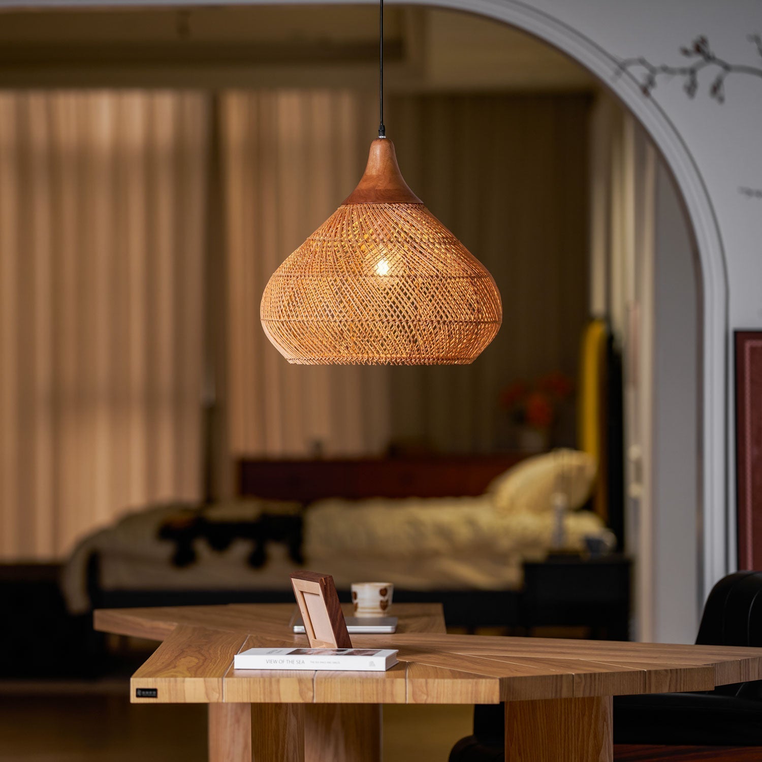 Braided Rattan Pendant Lamp - Blowlighting