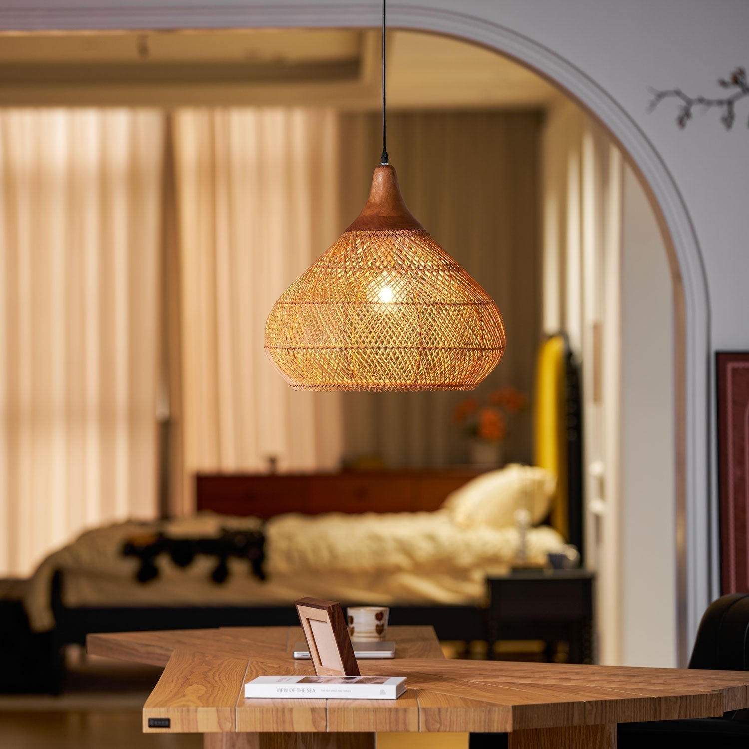 Braided Rattan Pendant Lamp - Blowlighting