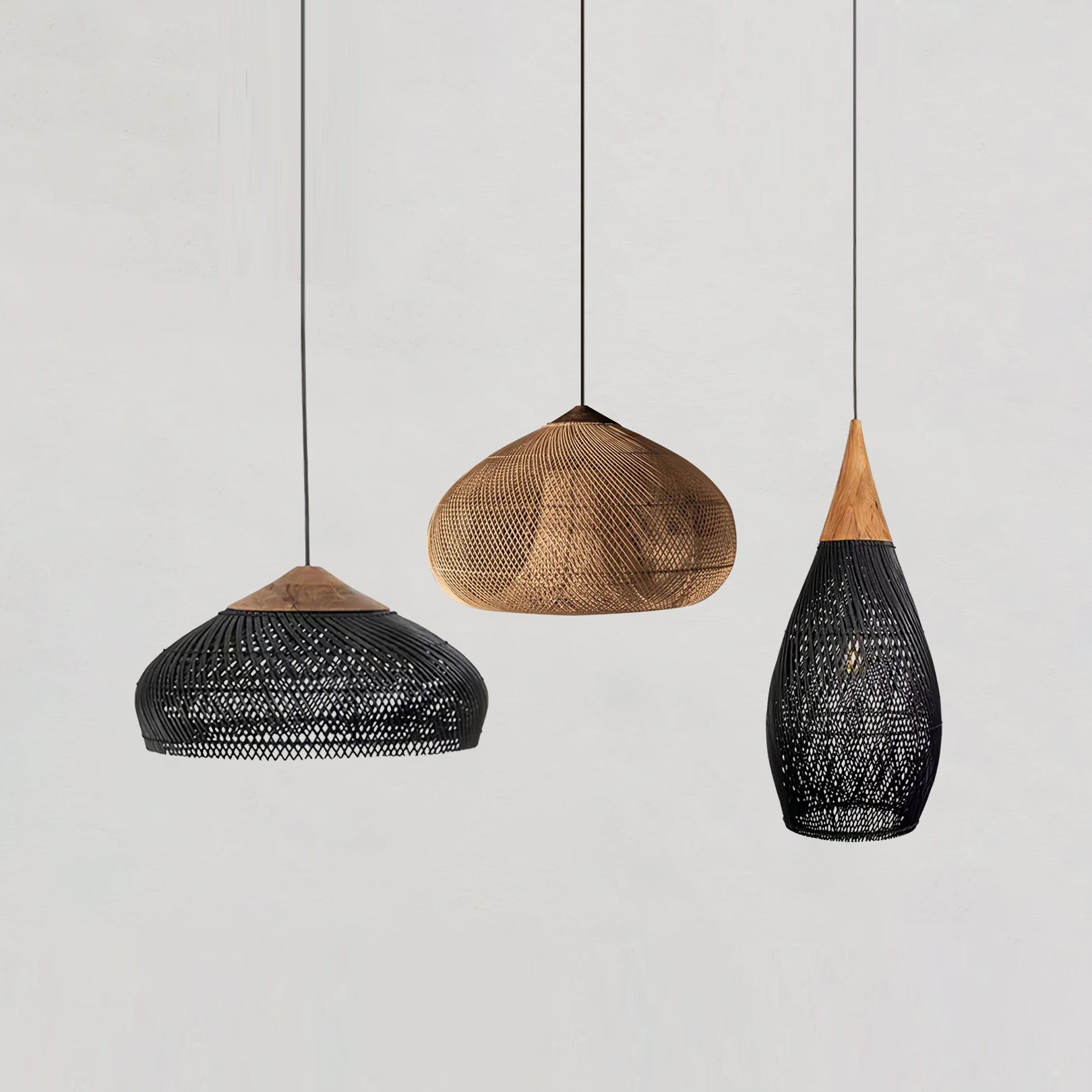 Braided Rattan Pendant Lamp - Blowlighting