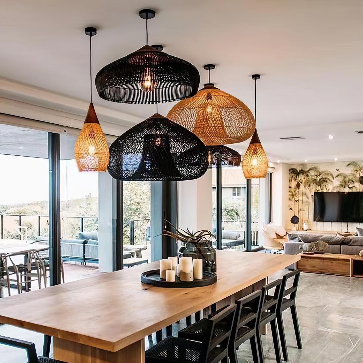 Braided Rattan Pendant Lamp - Blowlighting