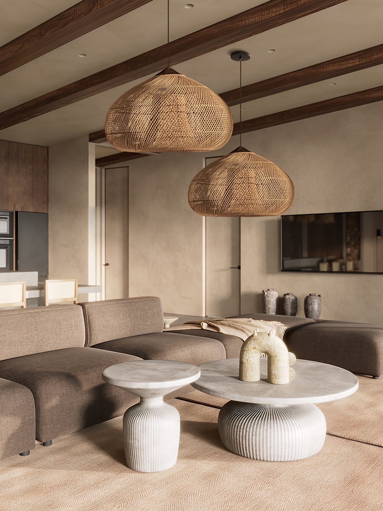 Braided Rattan Pendant Lamp - Blowlighting