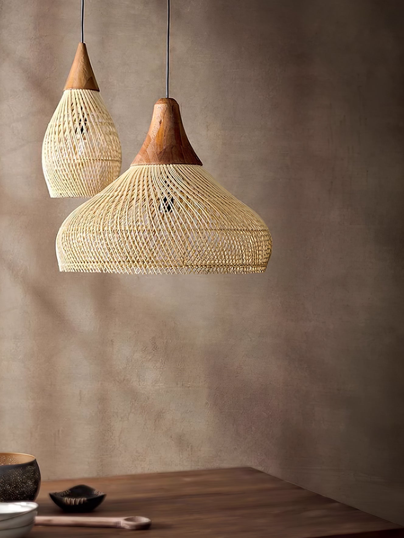Braided Rattan Pendant Lamp - Blowlighting