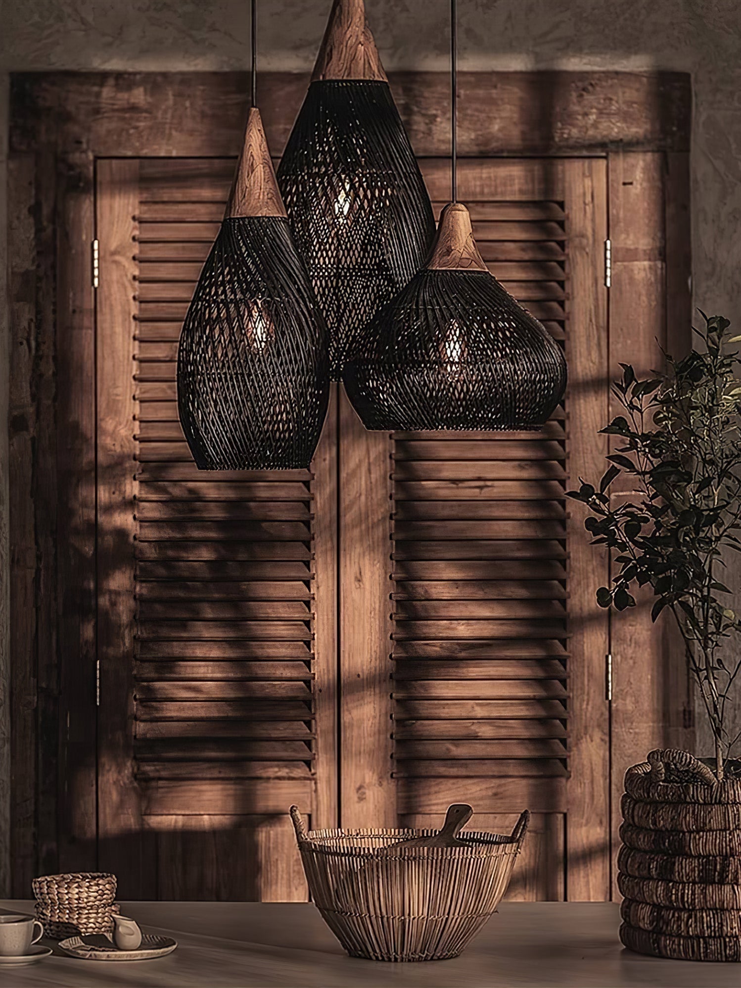 Braided Rattan Pendant Lamp - Blowlighting