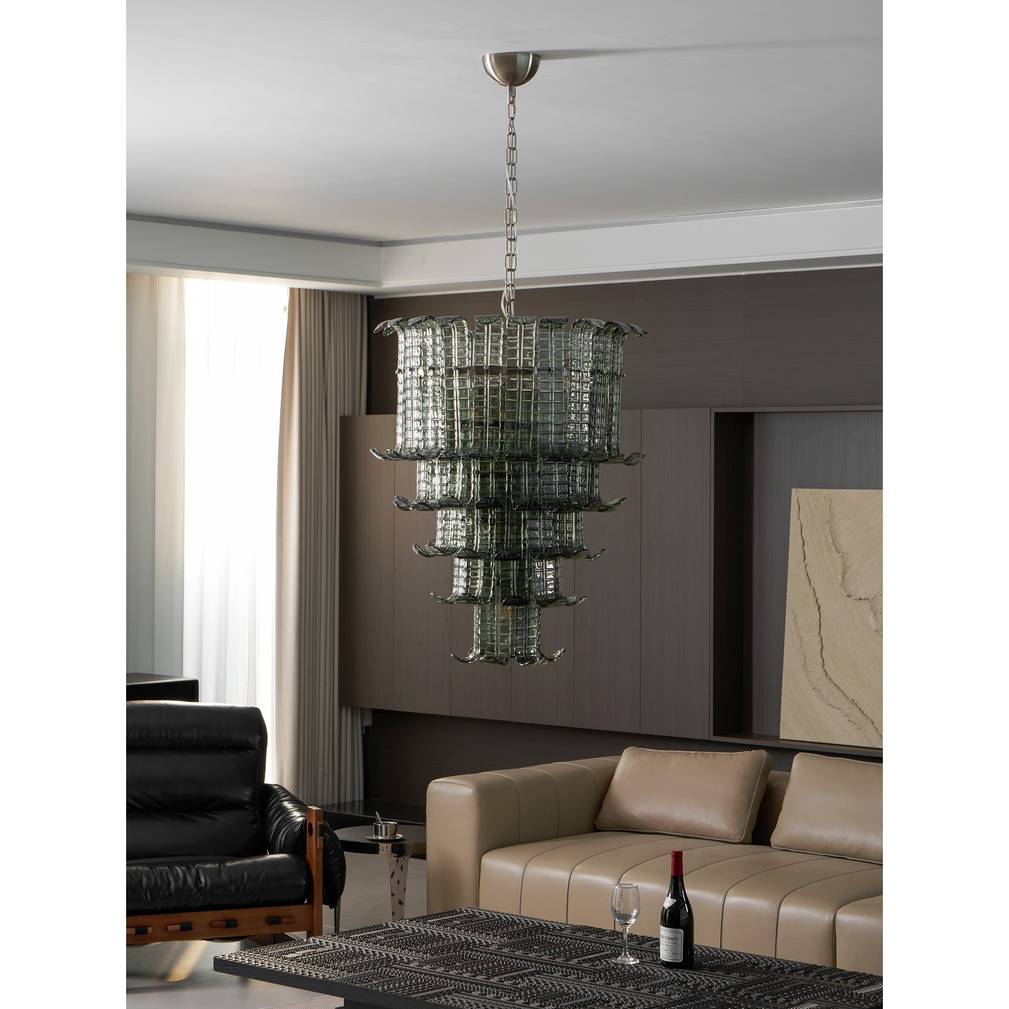 Aether Postmodern Luxury Glass Metal Chandelier - Lamp Copper