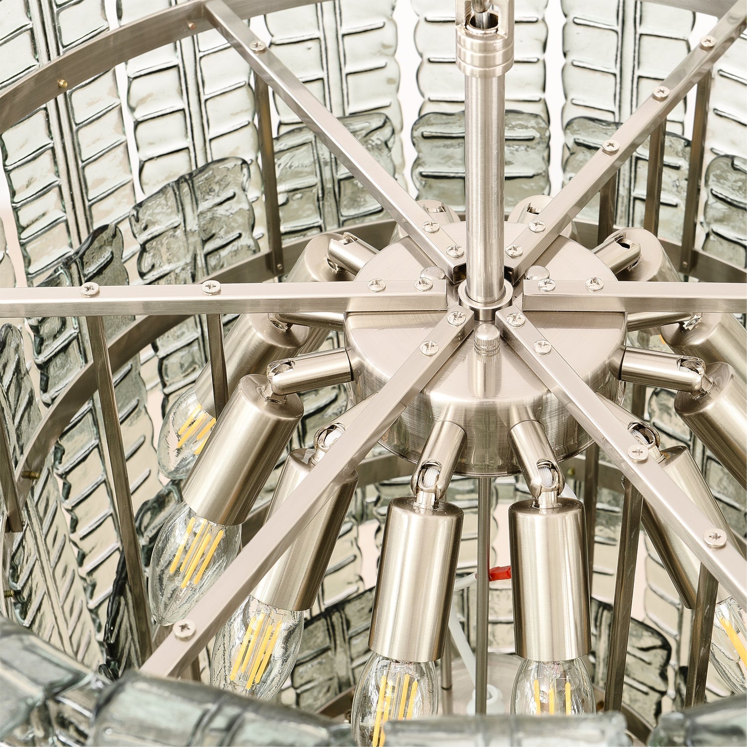 Aether Postmodern Luxury Glass Metal Chandelier - Lamp Copper