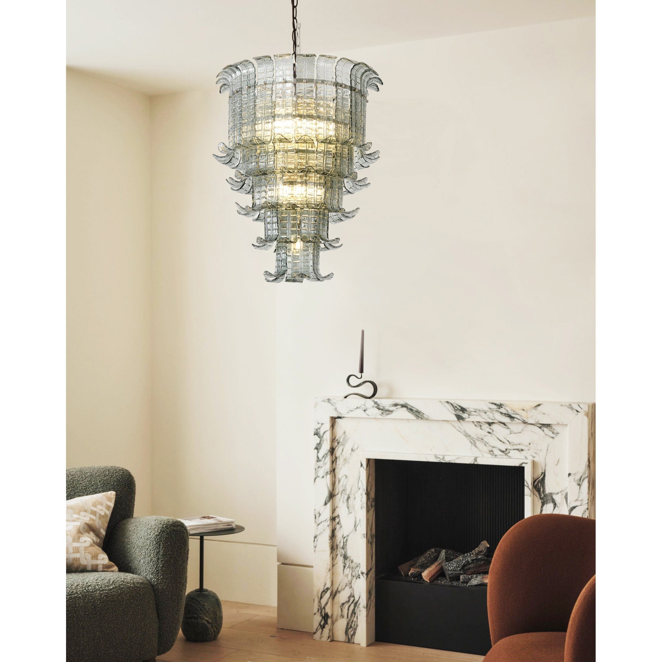 Aether Postmodern Luxury Glass Metal Chandelier - Lamp Copper