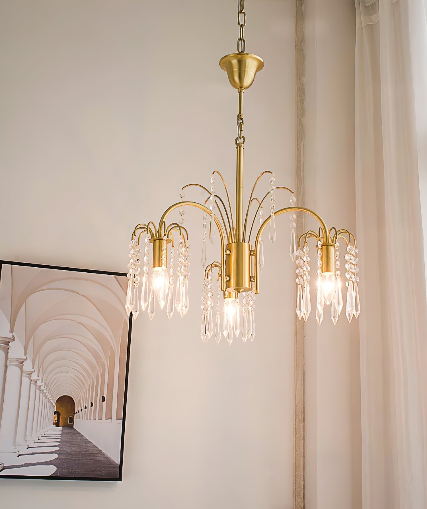Voyant Premium Luxury Candle Crystal Chandelier - Lamp Copper