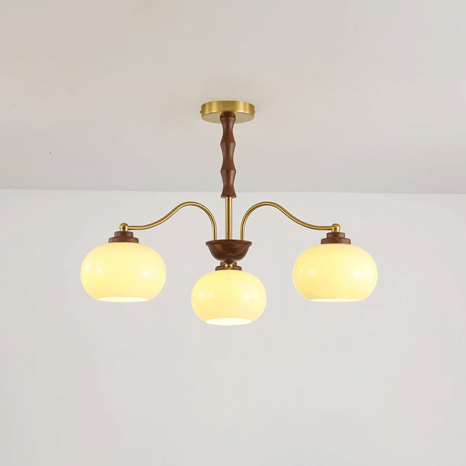 Persimmon Glass Globe Chandelier - Blowlighting