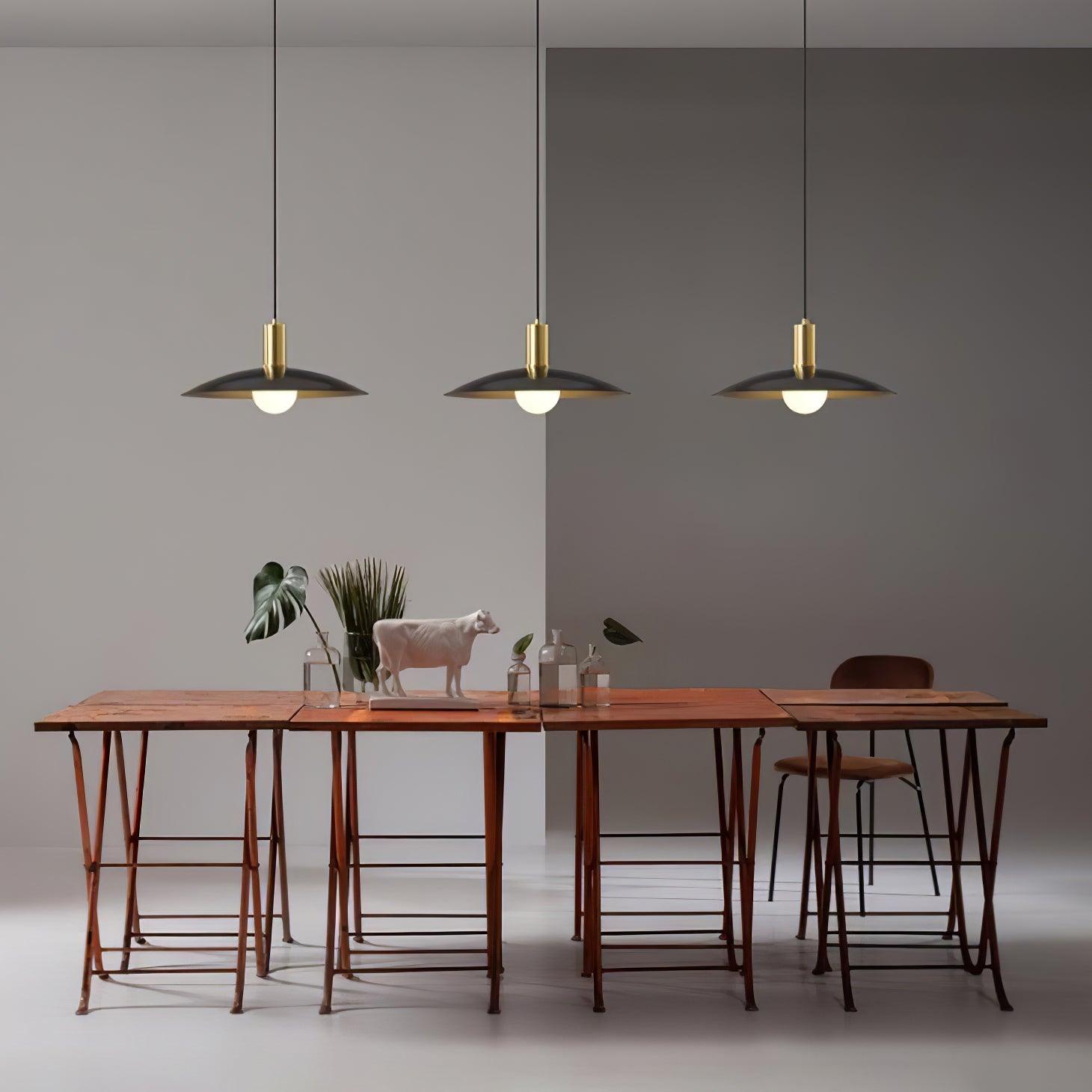 Brass Flared Pendant Lamp - Blowlighting