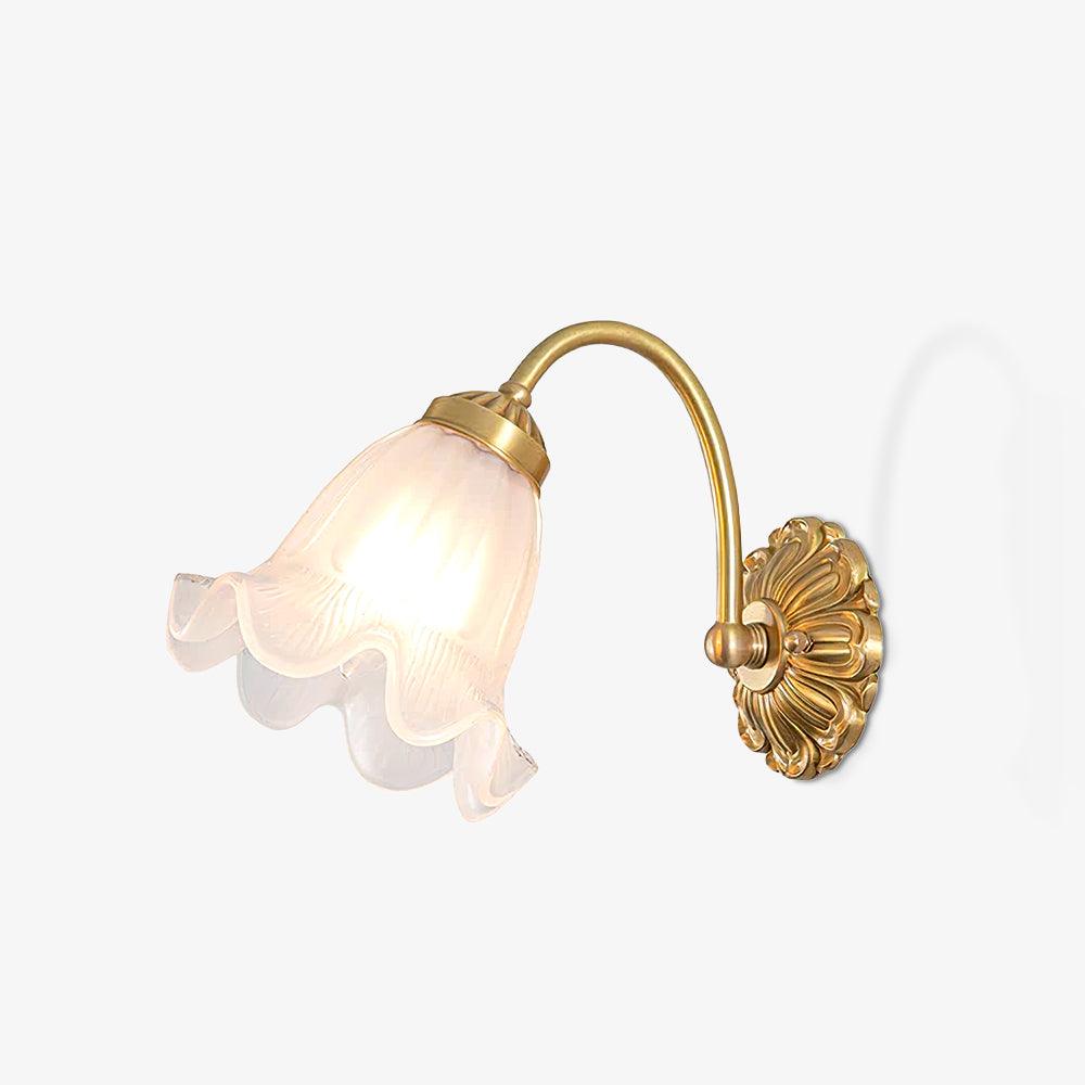 Brass Floral Glass Sconce - Blowlighting
