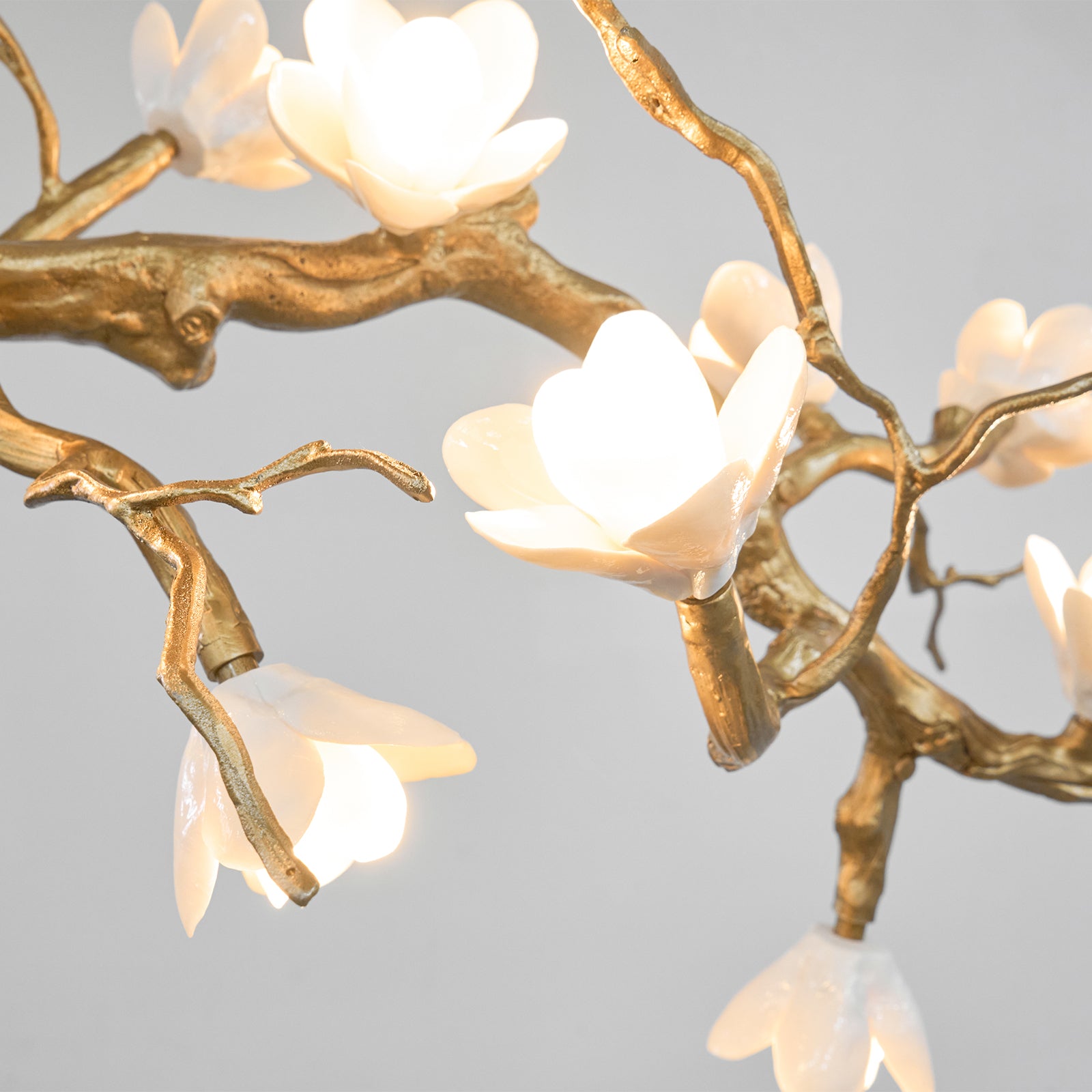 Brass Flower Branch Chandelier - Blowlighting