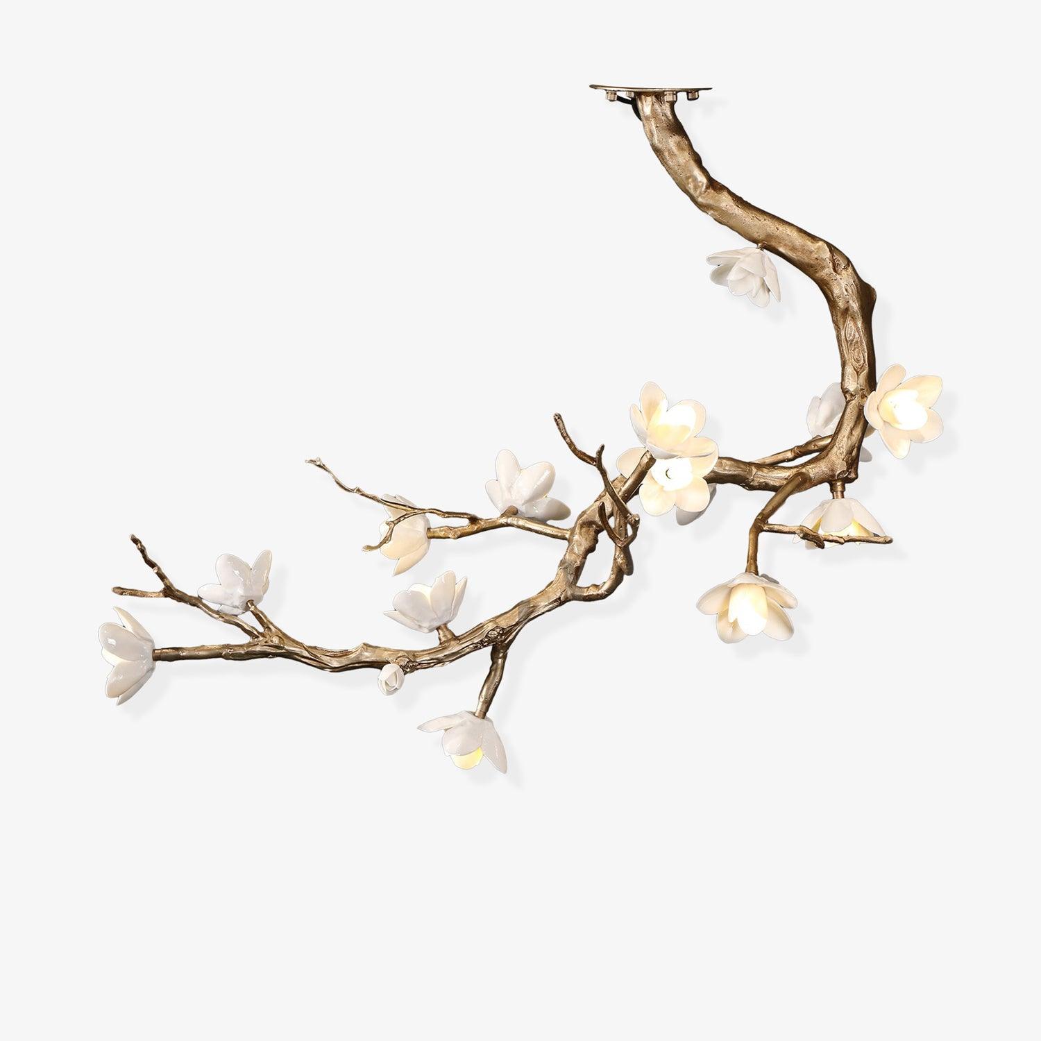 Brass Flower Branch Chandelier - Blowlighting