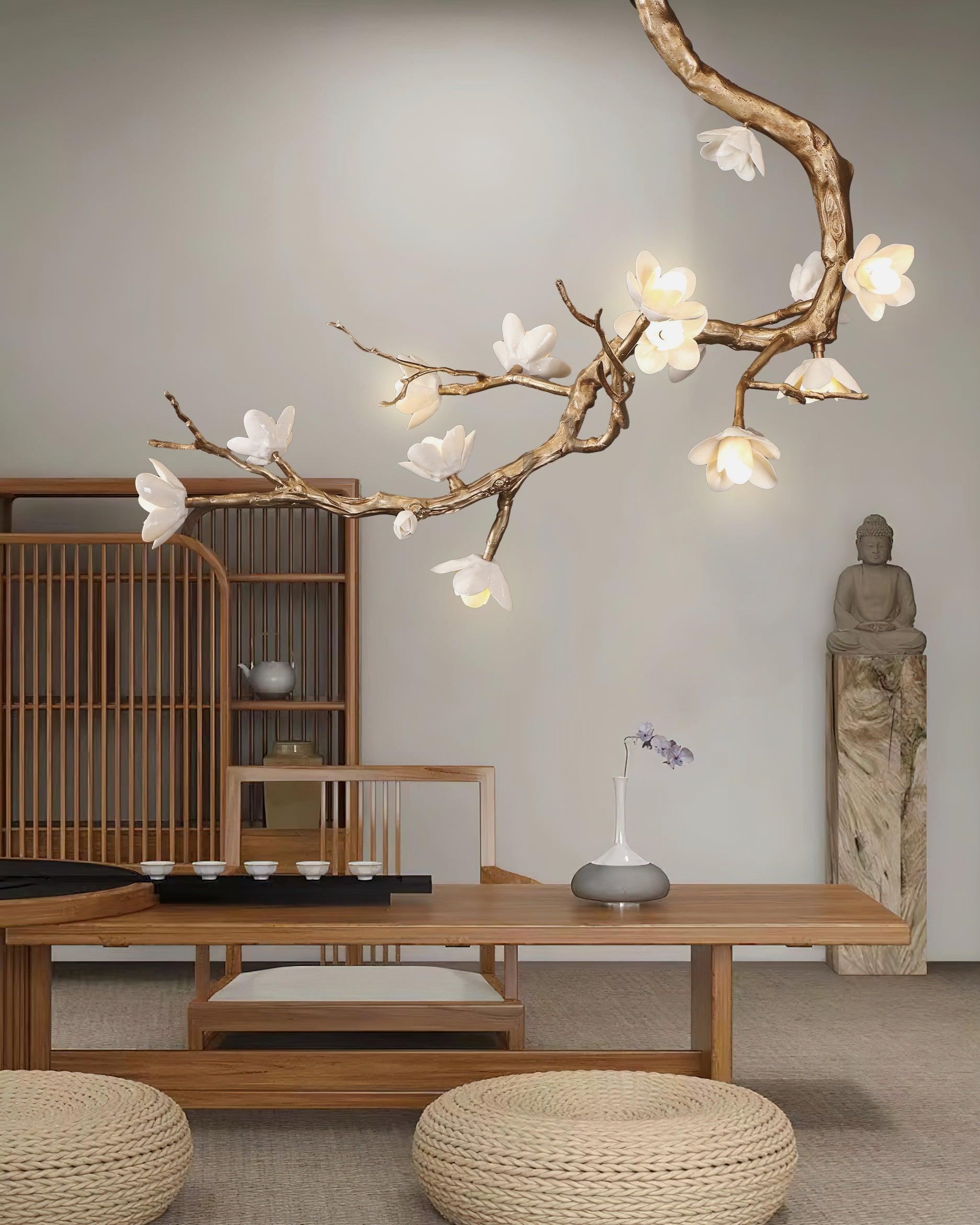 Brass Flower Branch Chandelier - Blowlighting