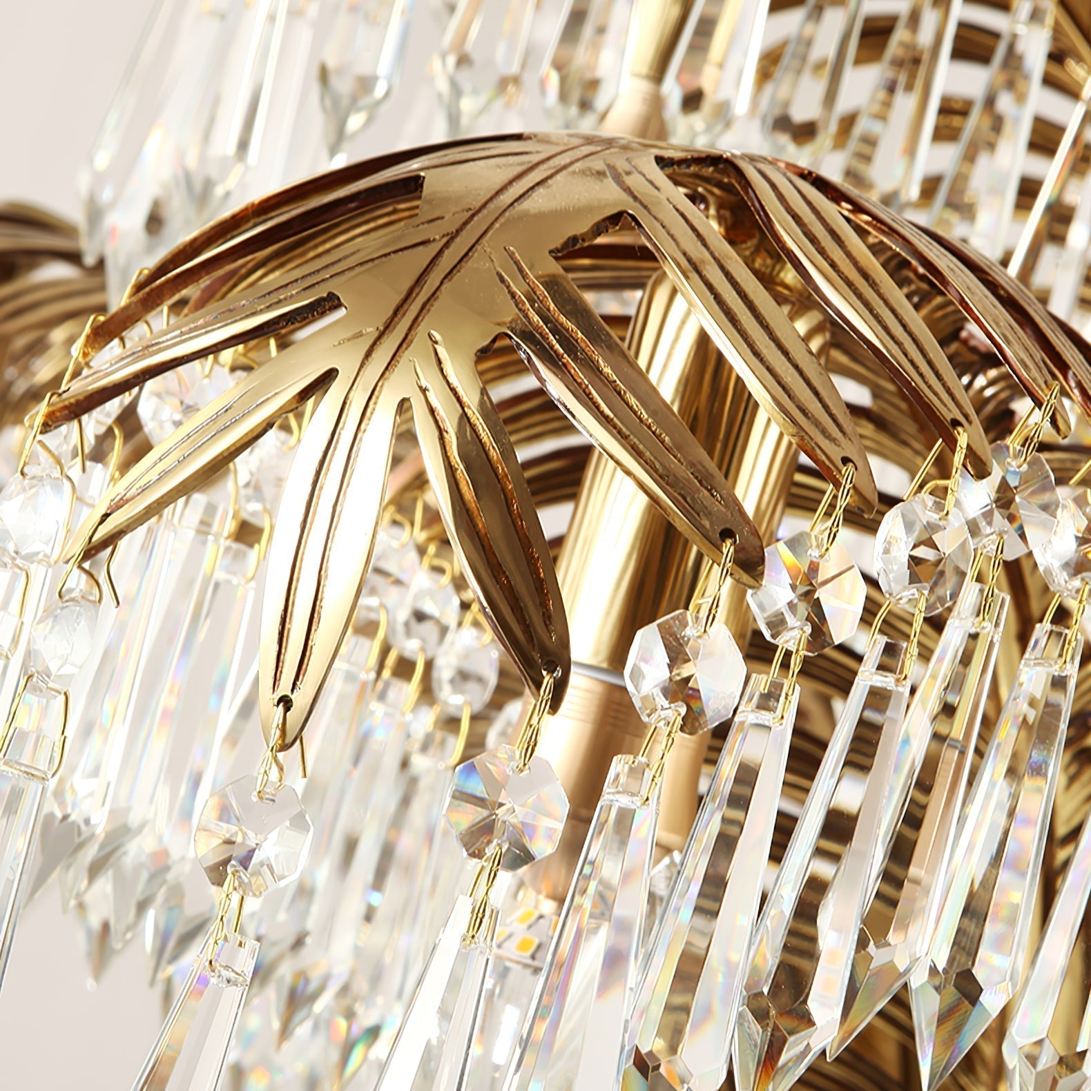 Odoraris Regal Brass Crystal Chandelier - Blowlighting