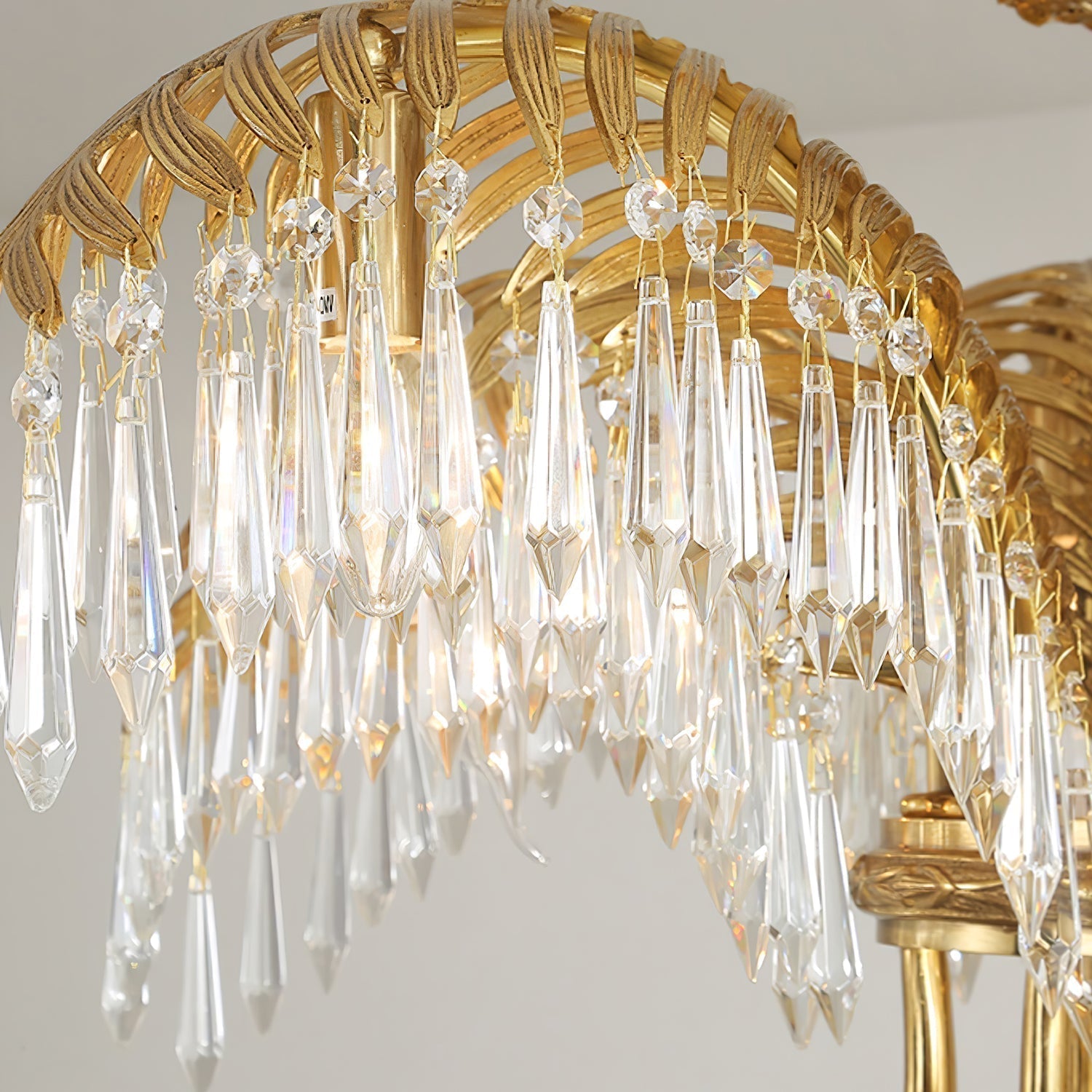 Odoraris Regal Brass Crystal Chandelier - Blowlighting