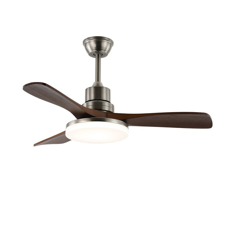 Vista dall'alto delle pale del ventilatore da soffitto Kaelen con luce
